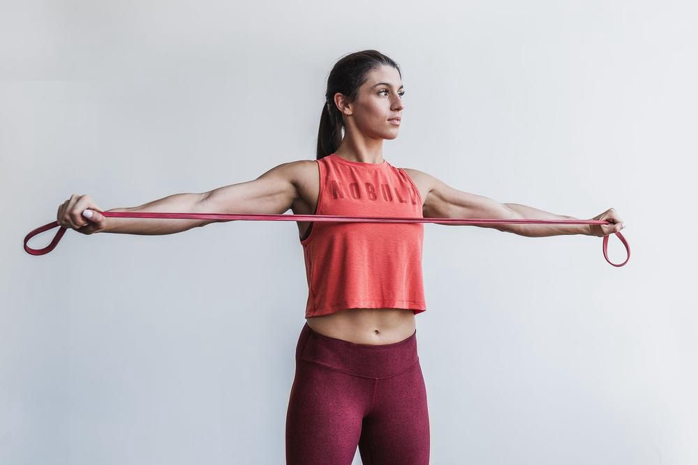 NOBULL Women's Muscle Tank Tops - Red Alert - Ireland (0971OAGUW)